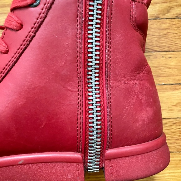Diesel Men’s Red high top sneakers Size 8.5 - Picture 8 of 11